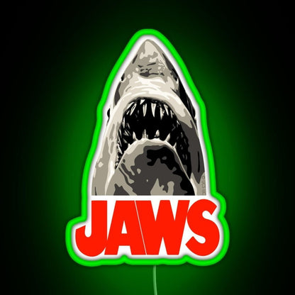 Jaws Great White Shark Rgb Led Neon Sign Pop Wall Art - Shineneon