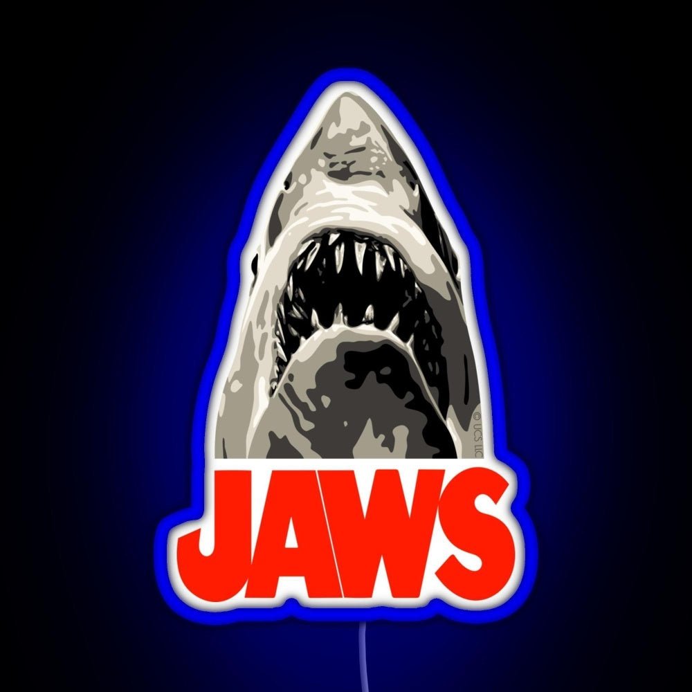 Jaws Great White Shark Rgb Led Neon Sign Pop Wall Art Handmade Neon Sign - Shineneon