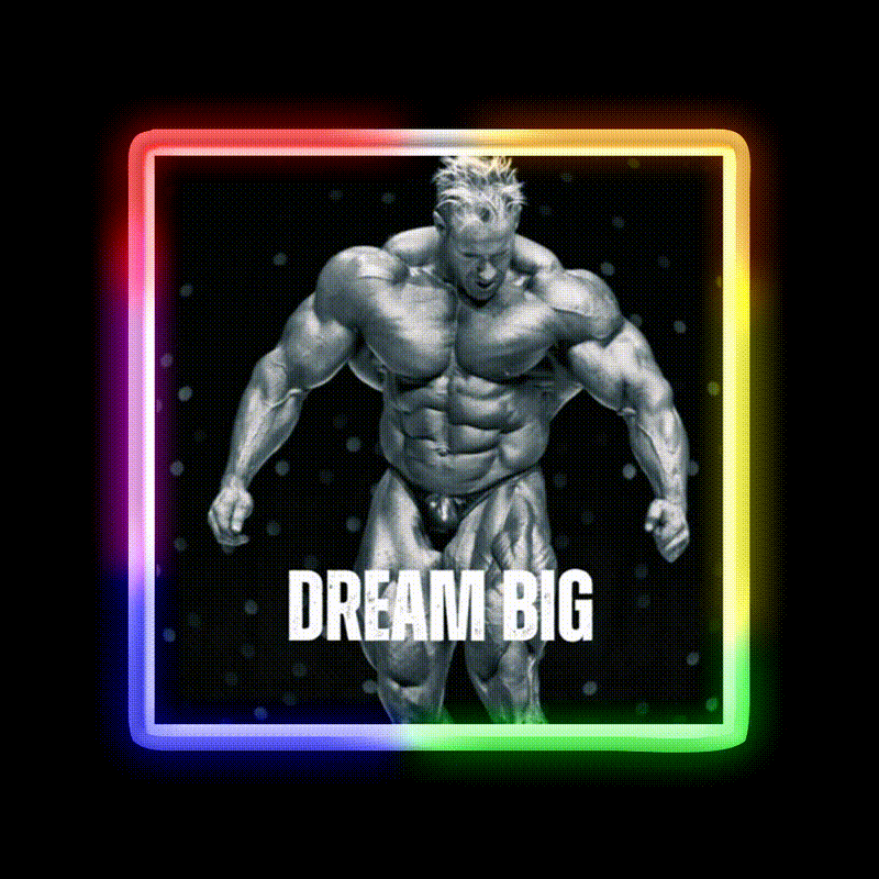 Jay Cutler Dream Big Gym Fitness Led Neon Sign Rgb Color