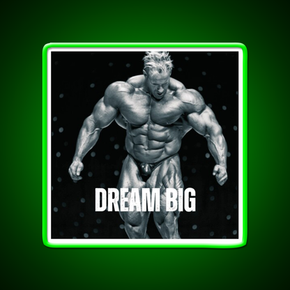 Jay Cutler Dream Big Gym Fitness Led Neon Sign Rgb Color