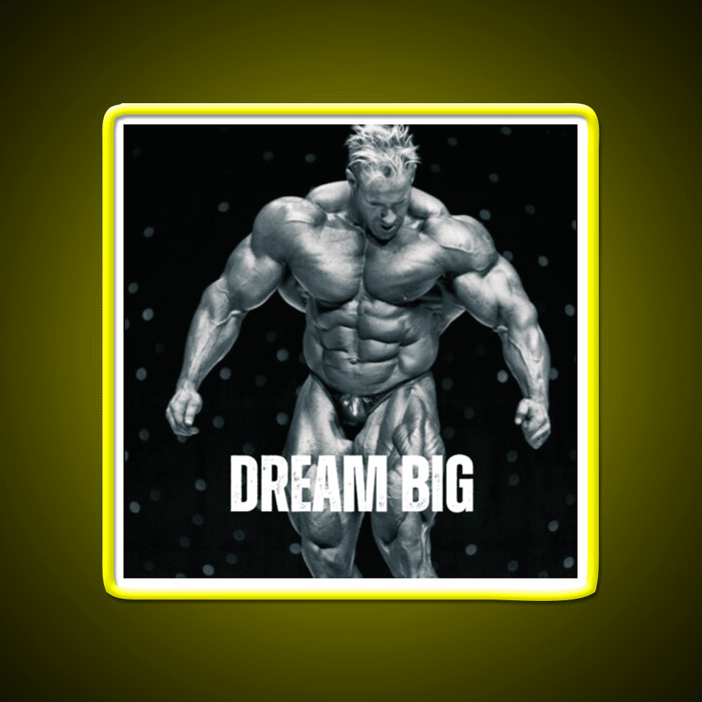 Jay Cutler Dream Big Gym Fitness Led Neon Sign Rgb Color