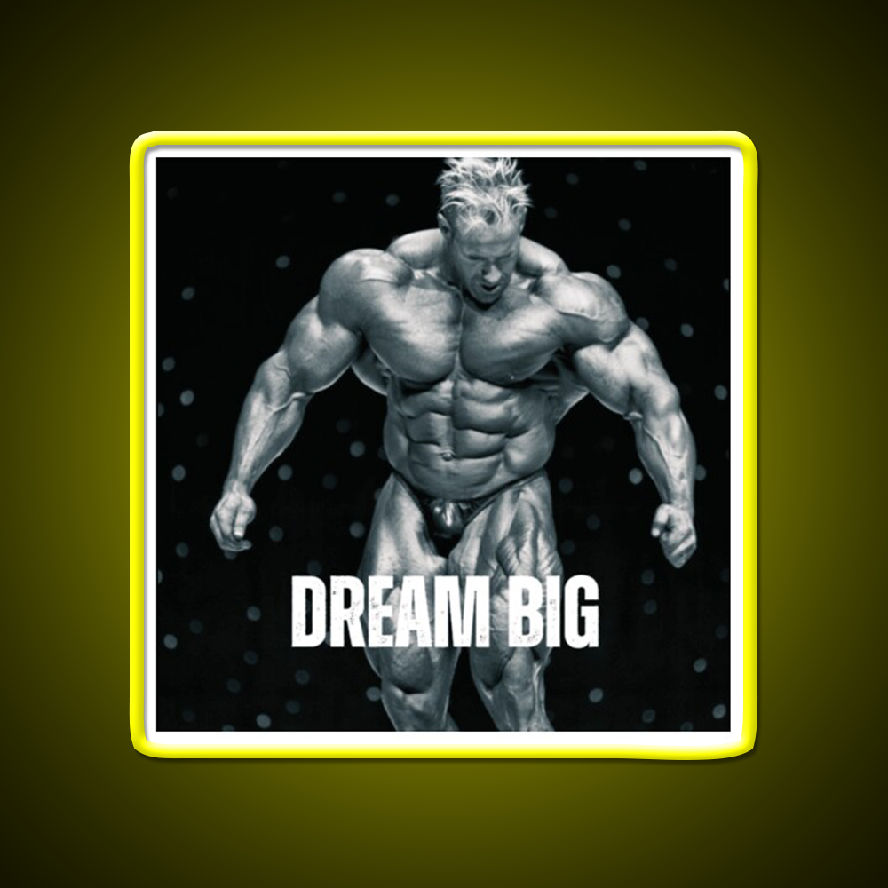 Jay Cutler Dream Big Gym Fitness Led Neon Sign Rgb Color