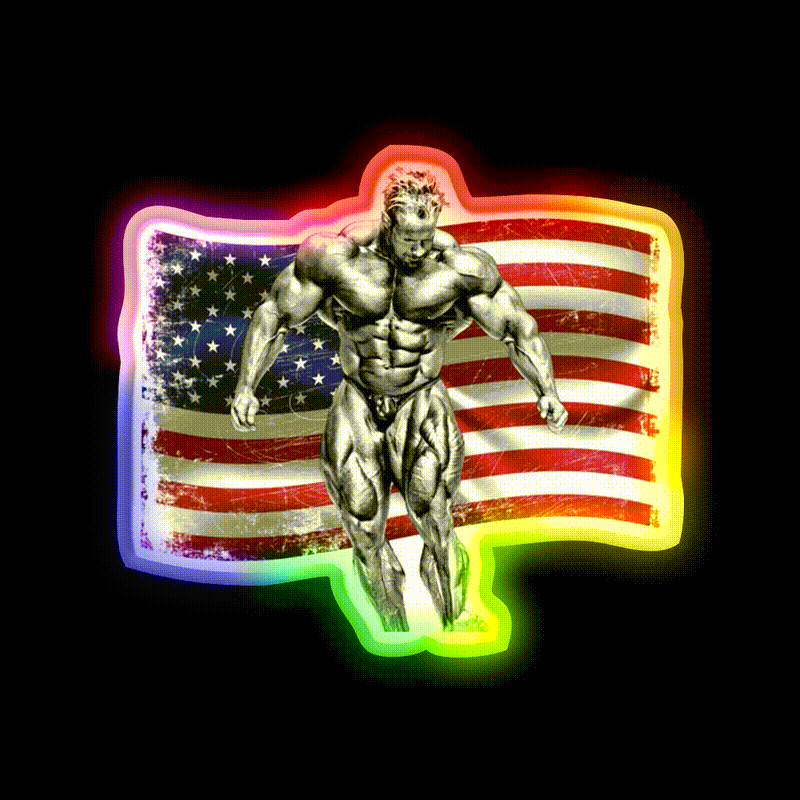Jay Cutler Quad Stomp Flag Gym Fitness Led Neon Sign Rgb Color