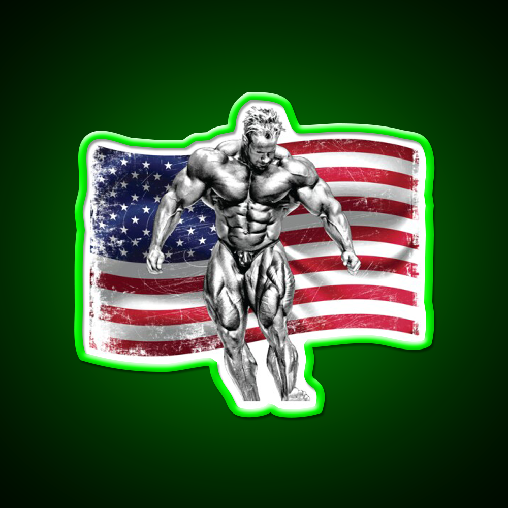 Jay Cutler Quad Stomp Flag Gym Fitness Led Neon Sign Rgb Color