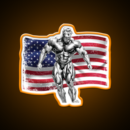 Jay Cutler Quad Stomp Flag Gym Fitness Led Neon Sign Rgb Color