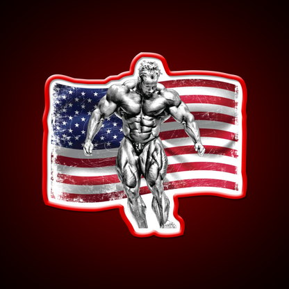 Jay Cutler Quad Stomp Flag Gym Fitness Led Neon Sign Rgb Color