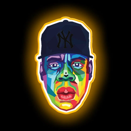 Jay Z Rapper Neon Sign - Custom LED neon sign front view