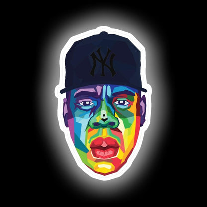 Jay Z Rapper Neon Sign - LED neon sign close-up detail