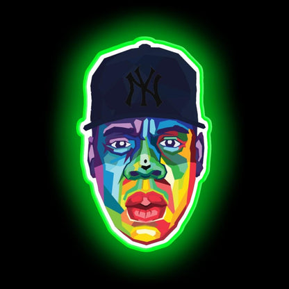 Jay Z Rapper Neon Sign - Size and dimension reference