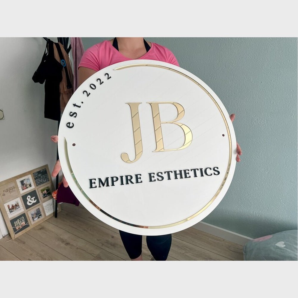 Jb Empire Esthetics Acrylic Business Logo Sign - Shineneon