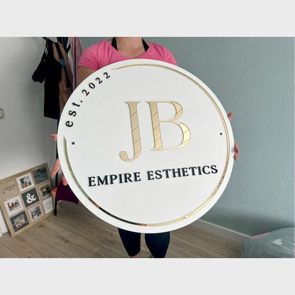 Jb Empire Esthetics Acrylic Business Logo Sign - Shineneon