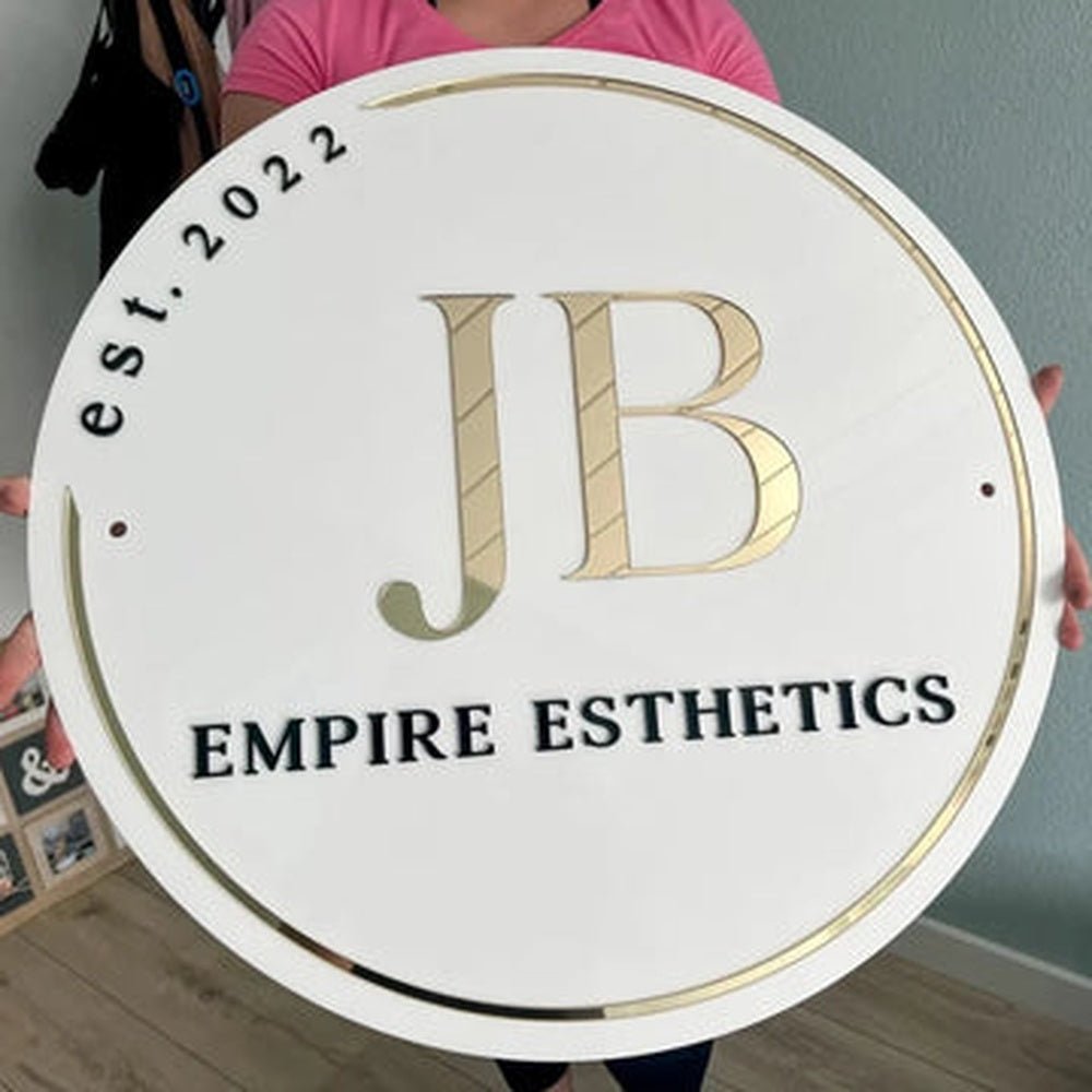 Jb Empire Esthetics Acrylic Business Logo Sign - Shineneon