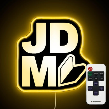 Jdm Logo Neon Sign - Custom LED neon sign front view