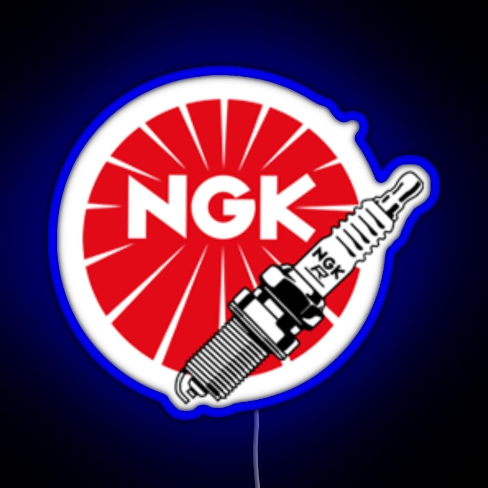 Jdm Spark Plugs Ngk Racing Rgb Neon Sign - LED neon sign close-up detail