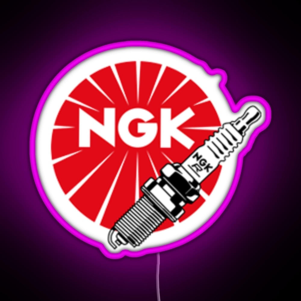 Jdm Spark Plugs Ngk Racing Rgb Neon Sign - LED neon sign view 8