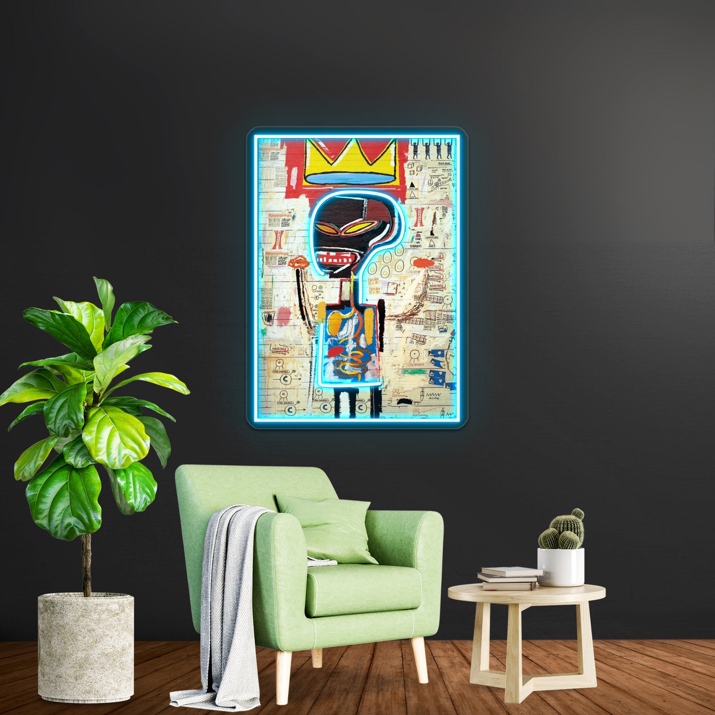 Jean Michel Pop Art Wall Artwork Neon Signs