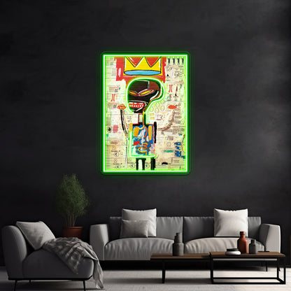 Jean Michel Pop Art Wall Artwork Neon Signs