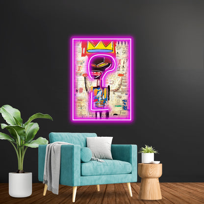 Jean Michel Pop Art Wall Artwork Neon Signs