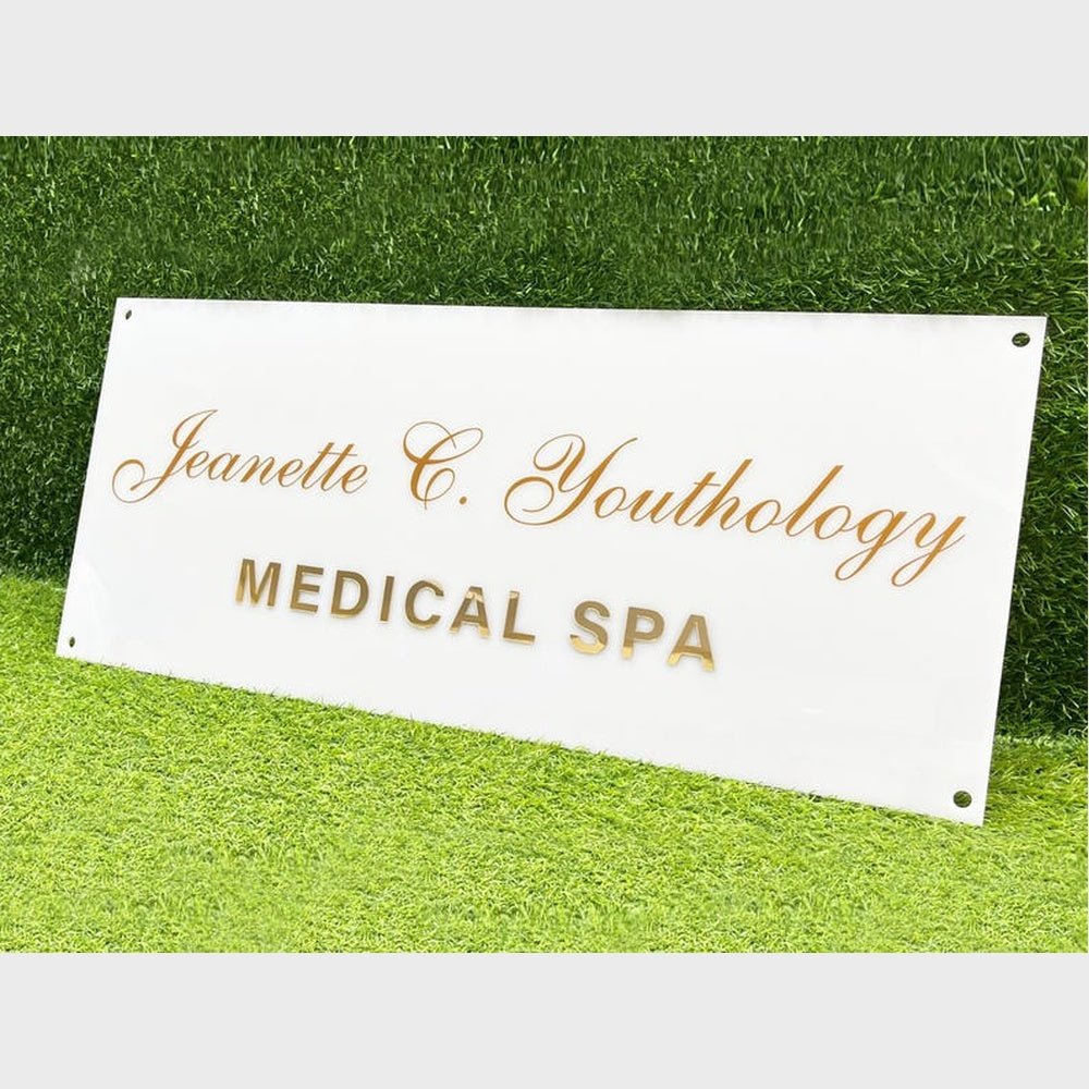Jeanette And Youthology Spa Acrylic Business Logo Sign - Shineneon
