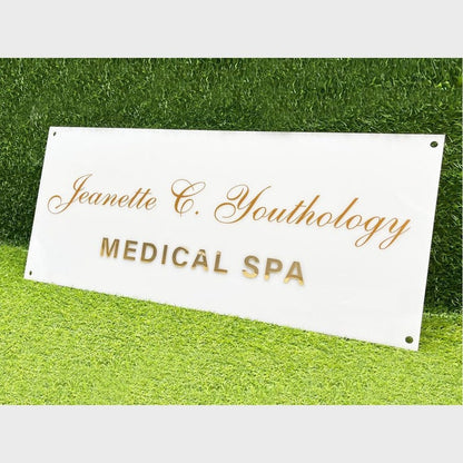 Jeanette And Youthology Spa Acrylic Business Logo Sign - Shineneon