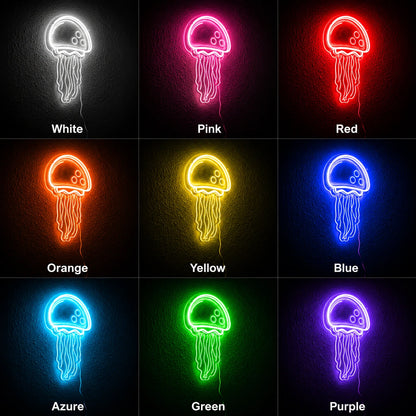 Jellyfish Line Neon Sign LED Neon Sign color grid