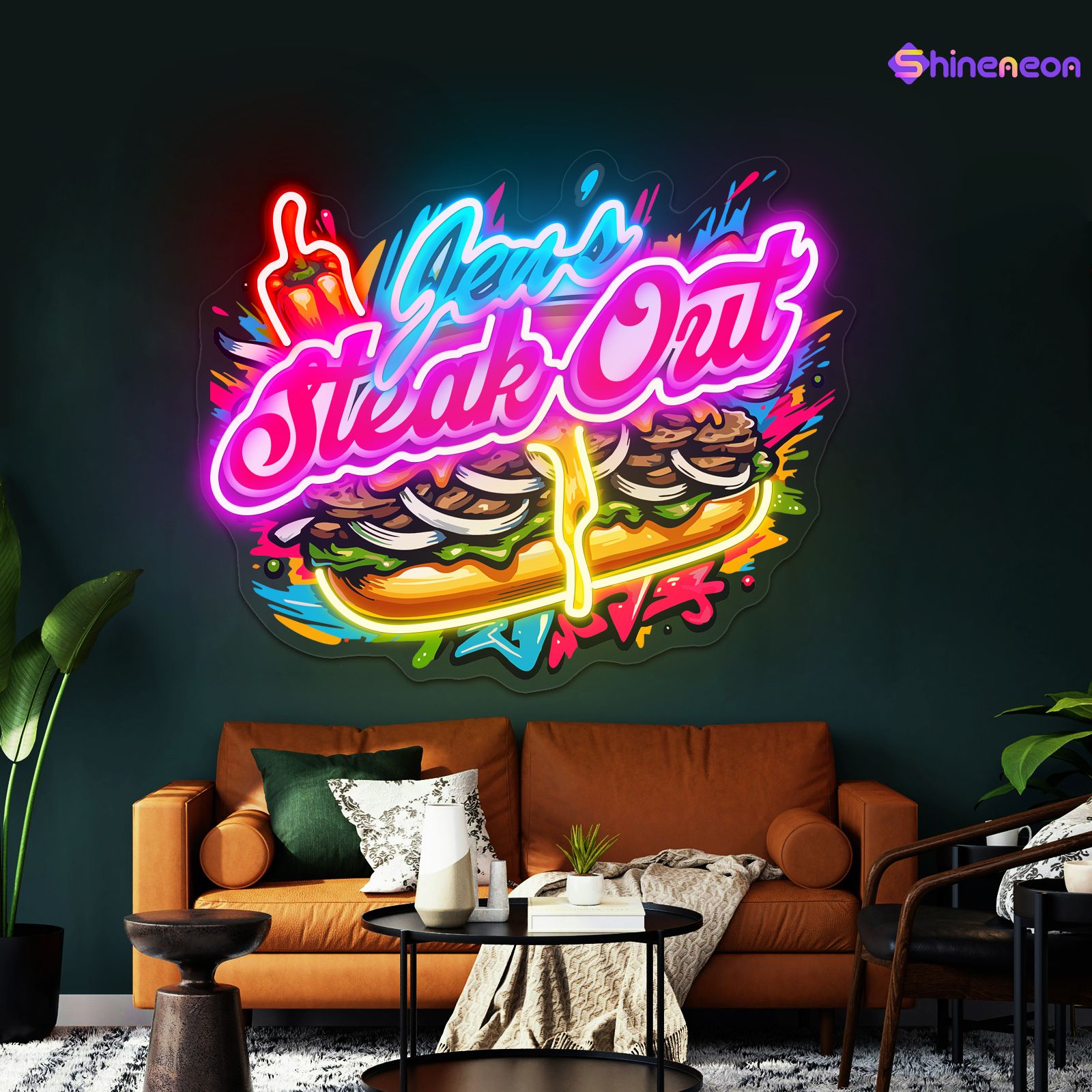 Jen's Steak Out Custom Led Neon Sign - Shineneon