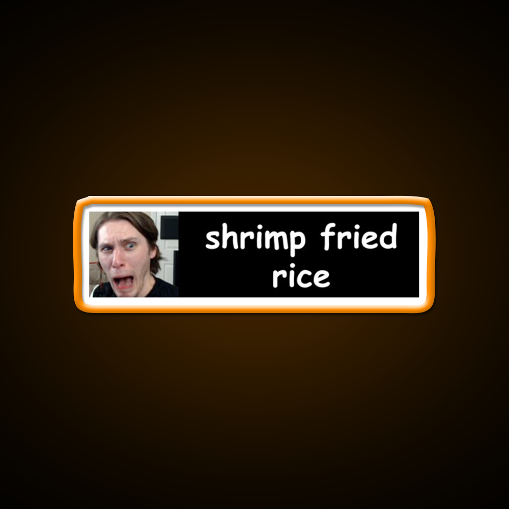 Jerma Shrimp Fried Rice Bumper Led Neon Sign Chinese Food Rgb Color