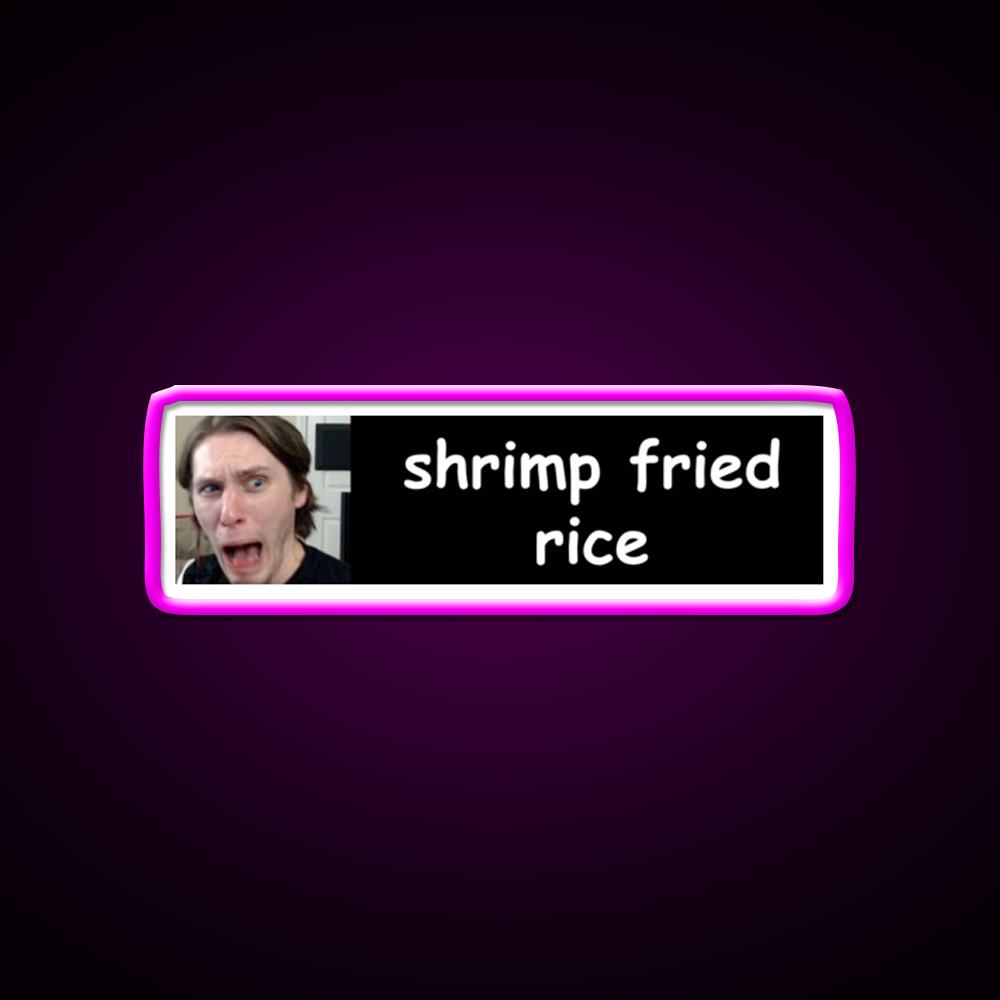 Jerma Shrimp Fried Rice Bumper Led Neon Sign Chinese Food Rgb Color