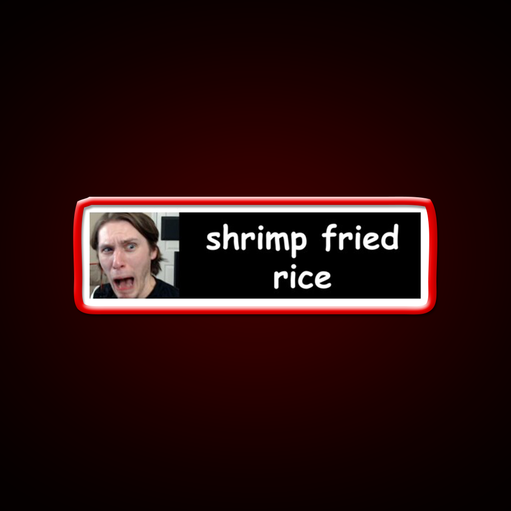 Jerma Shrimp Fried Rice Bumper Led Neon Sign Chinese Food Rgb Color
