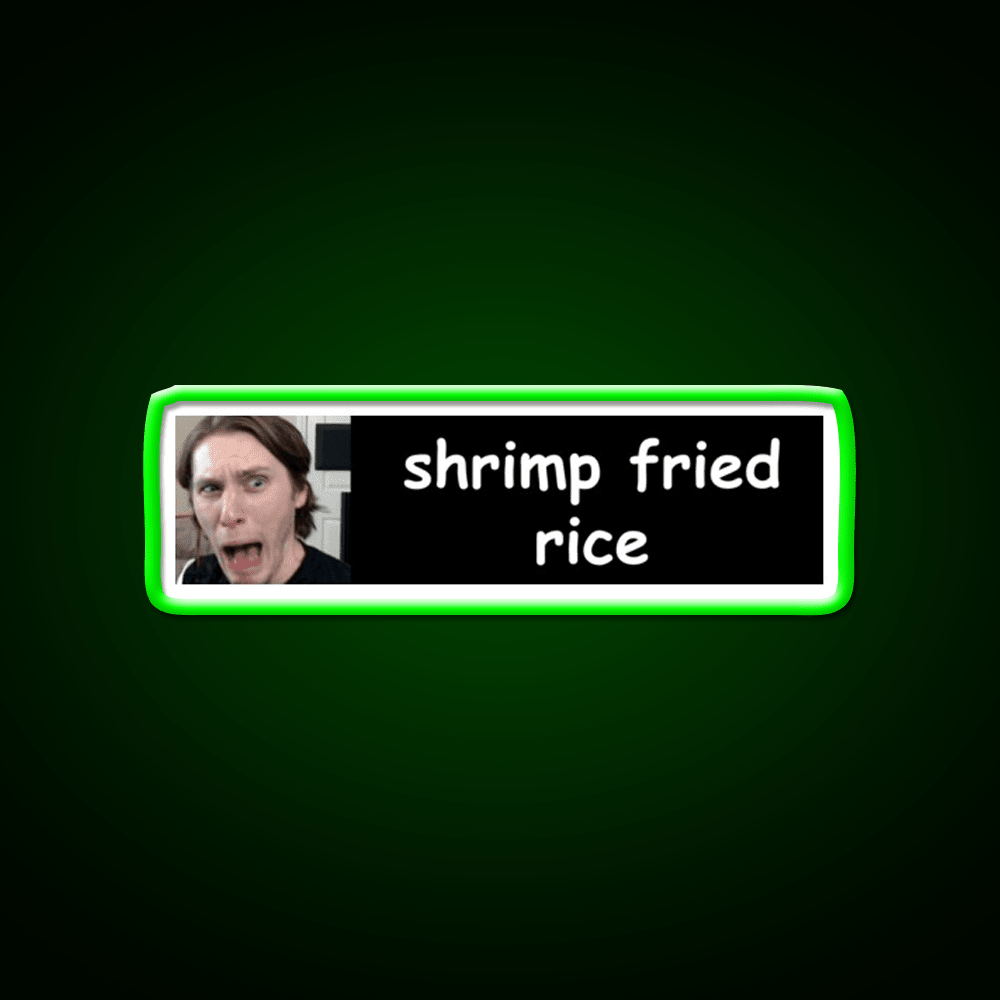 Jerma Shrimp Fried Rice Bumper Led Neon Sign Chinese Food Rgb Color - Shineneon