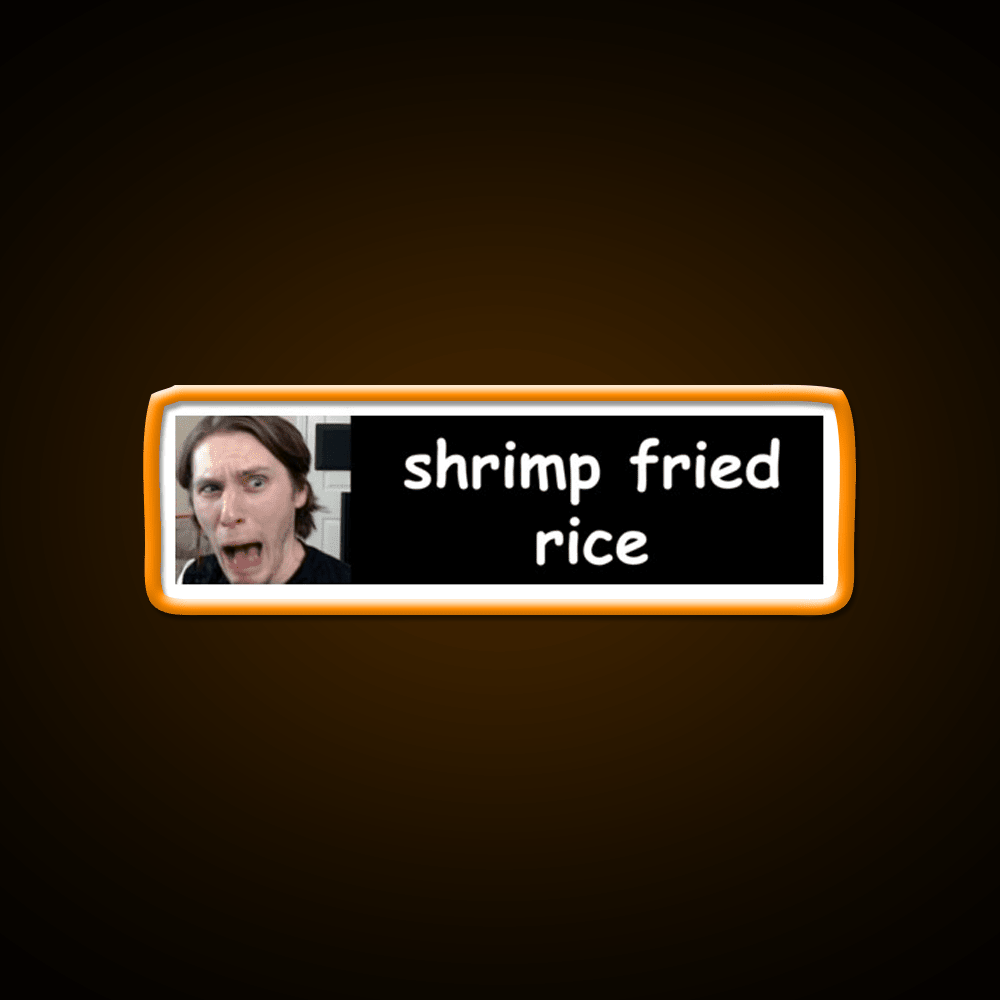 Jerma Shrimp Fried Rice Bumper Led Neon Sign Chinese Food Rgb Color - Shineneon