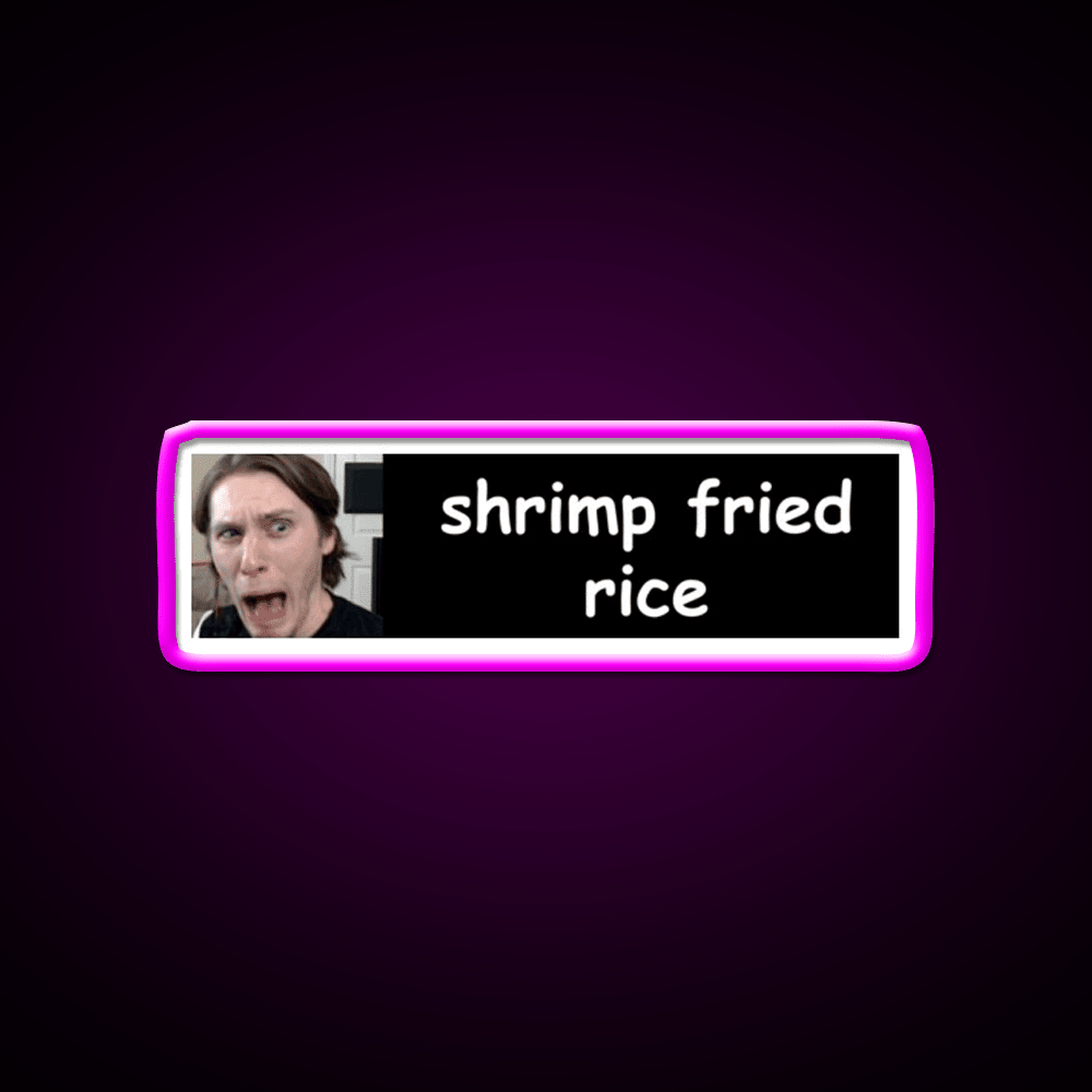Jerma Shrimp Fried Rice Bumper Led Neon Sign Chinese Food Rgb Color - Shineneon