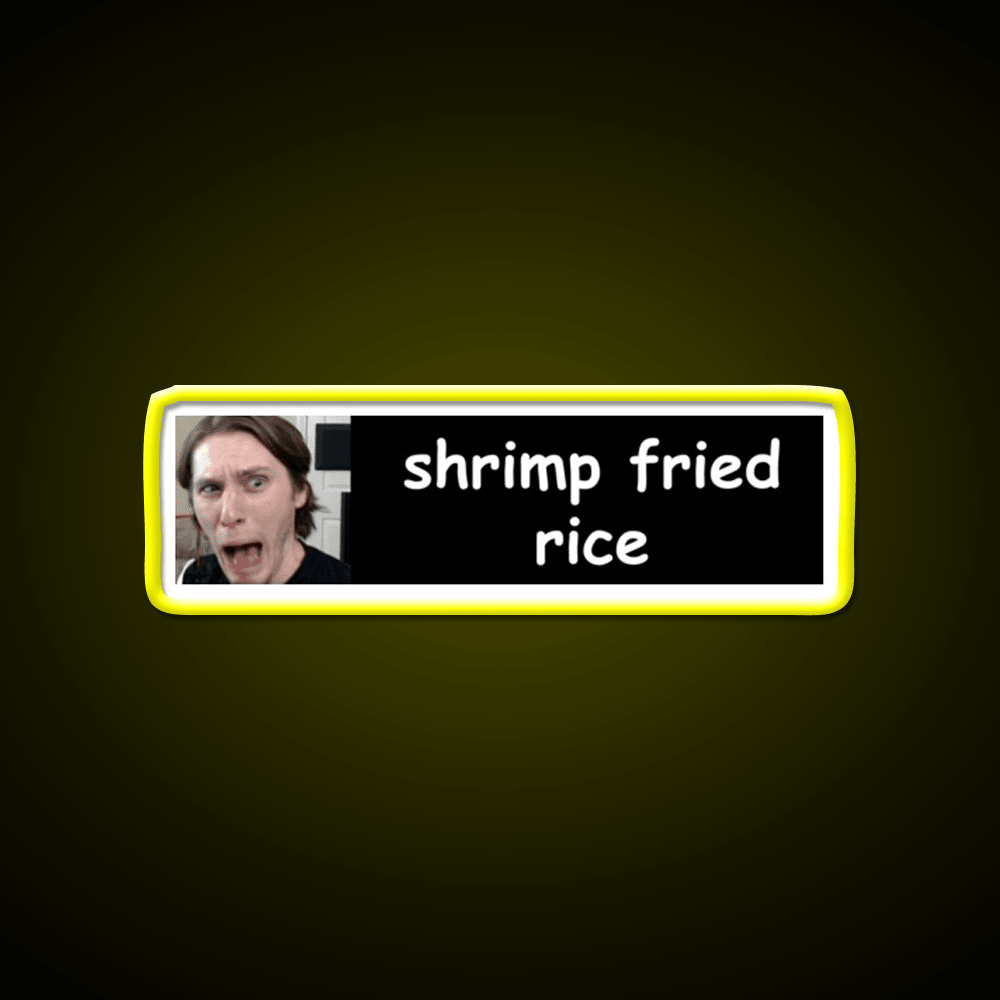 Jerma Shrimp Fried Rice Bumper Led Neon Sign Chinese Food Rgb Color - Shineneon