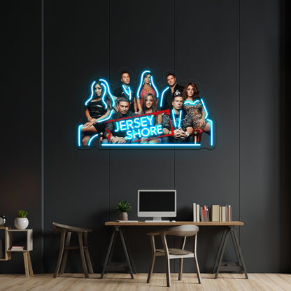Jersey Shore Artwork Neon Signs For Sale - Size and dimension reference