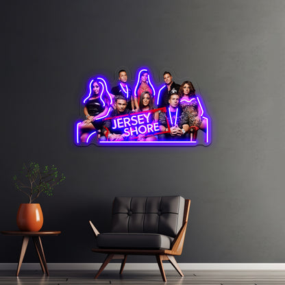Jersey Shore Artwork Neon Signs For Sale - Neon sign mounted on wall in room