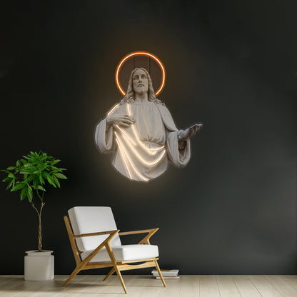 Jesus Christ Led Neon Artwork For Sale - LED neon sign view 6