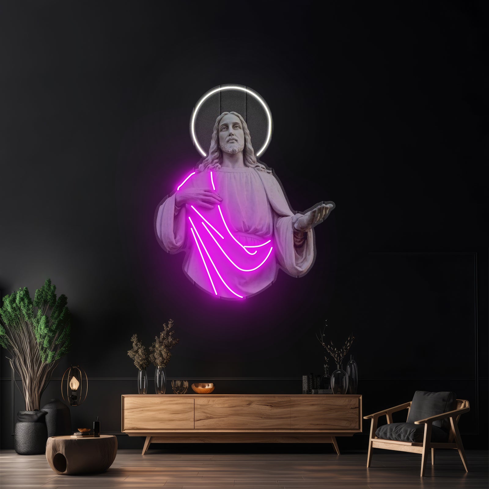 Jesus Christ Led Neon Artwork For Sale - LED neon sign view 8
