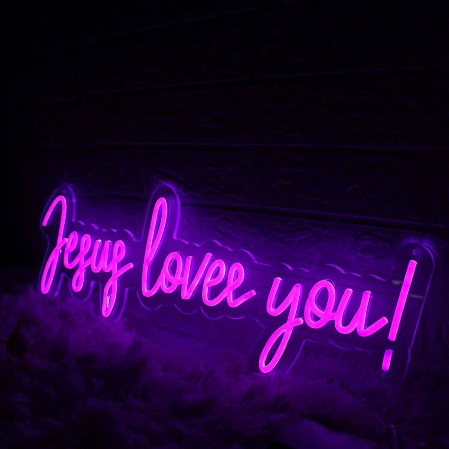 Jesus Loves You Purple Led Neon Sign - Shineneon