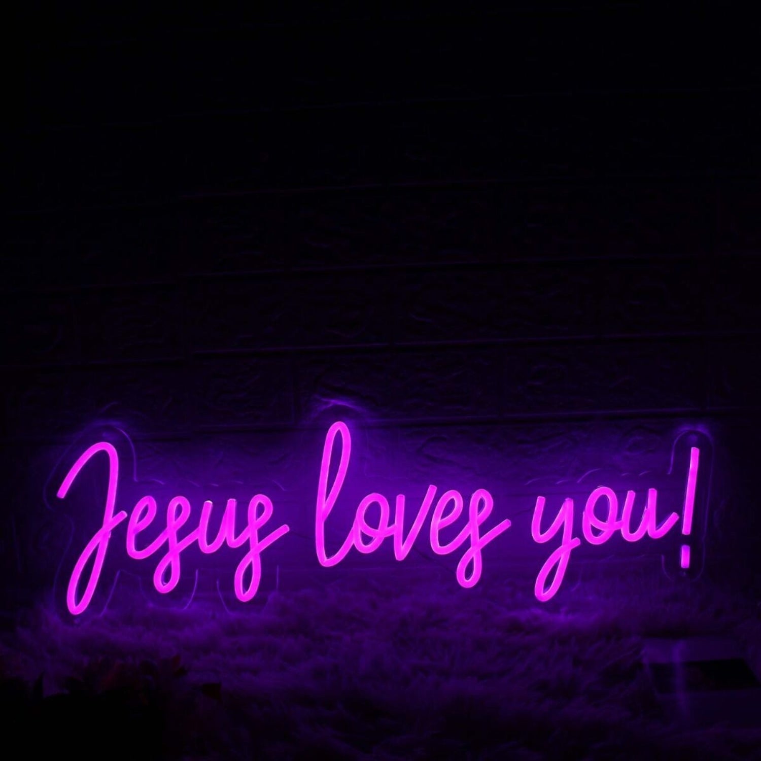 Jesus Loves You Purple Led Neon Sign - Shineneon