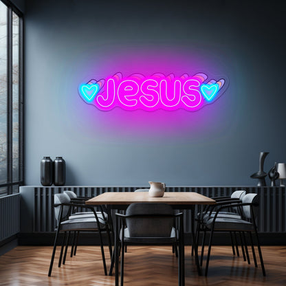 Jesus Multicolor Artwork Funny Neon Signs - Shineneon