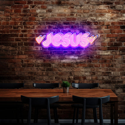 Jesus Multicolor Artwork Funny Neon Signs - Shineneon