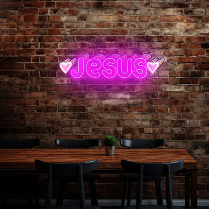 Jesus Multicolor Artwork Funny Neon Signs