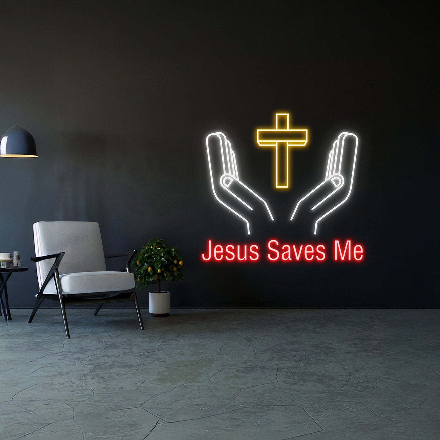 Jesus Saves Me Neon Sign