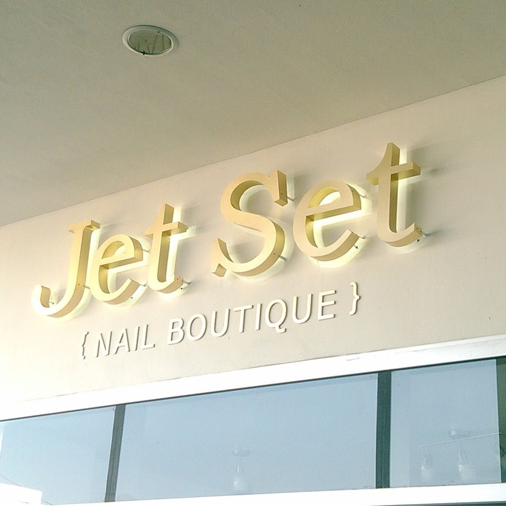 Jet Set Nail Boutique 3D Backlit Channel Letters Led Light Sign - Shineneon