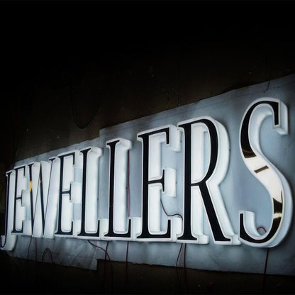 Jewellers 3D Backlit Letters Business Metal Led Sign - Shineneon