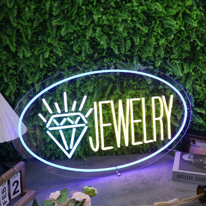Jewelry With Shining Diamond Custom Led Neon Sign - Shineneon