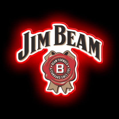 Jim Beam Drink Neon Sign - Custom LED neon sign front view