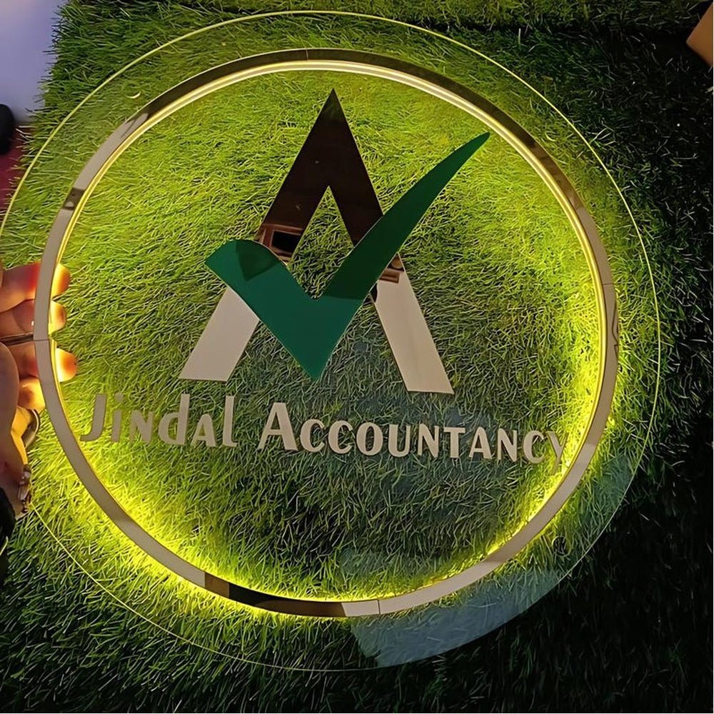 Jindal Accountancy Acrylic Business Logo Sign - Shineneon