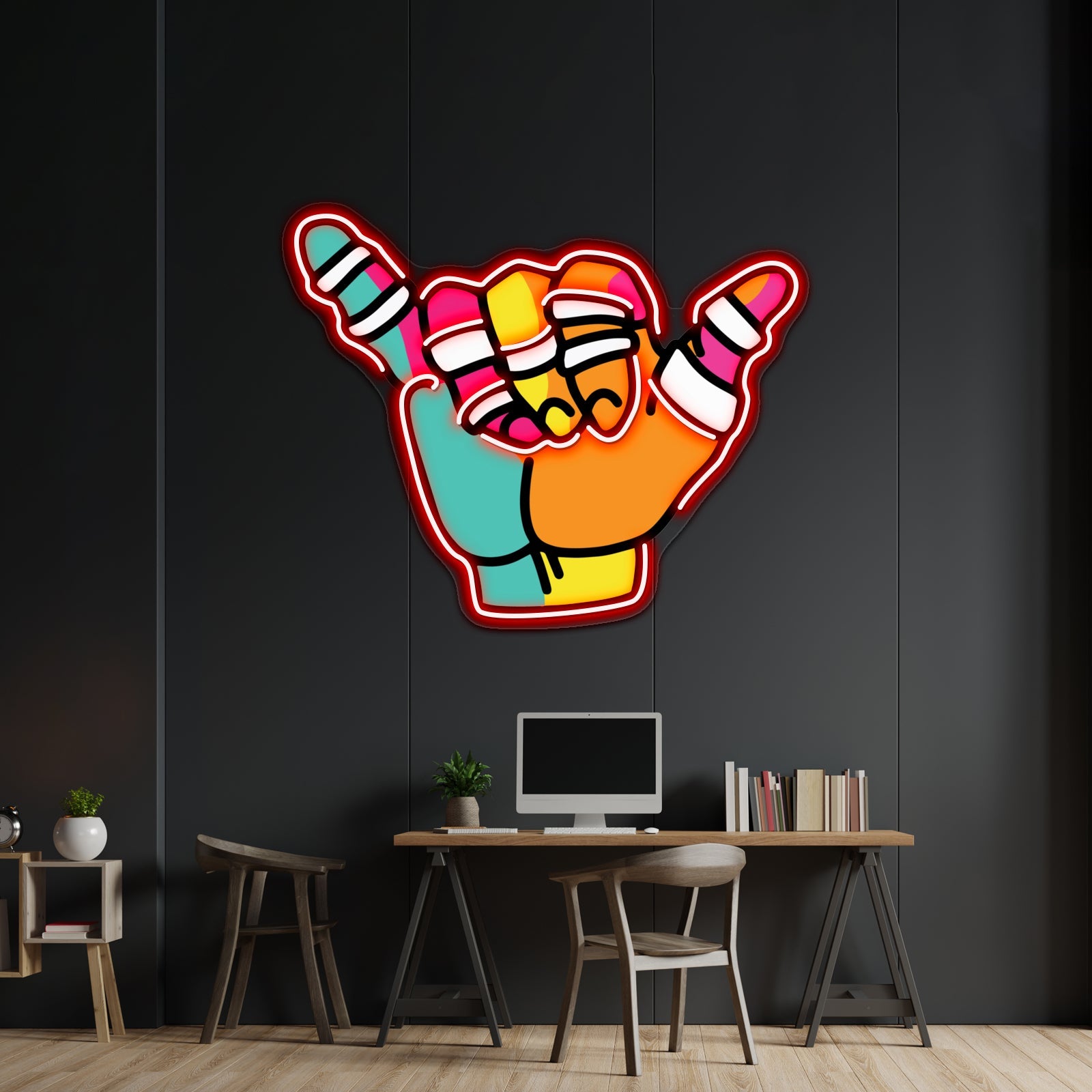 Jiu Jitsu Shaka Hand Pop Artwork Neon Signs For Sale - Shineneon