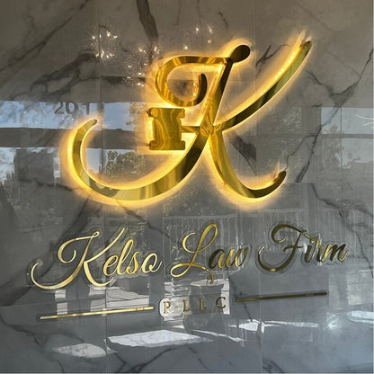 Jk Kelsa Law Film 3D Backlit Channel Letters Led Light Sign - Shineneon